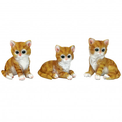 Toscano - Tabby Kitten TripletsBaby Cat Statues