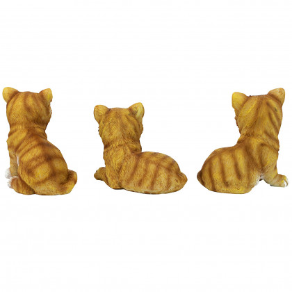 Toscano - Tabby Kitten TripletsBaby Cat Statues