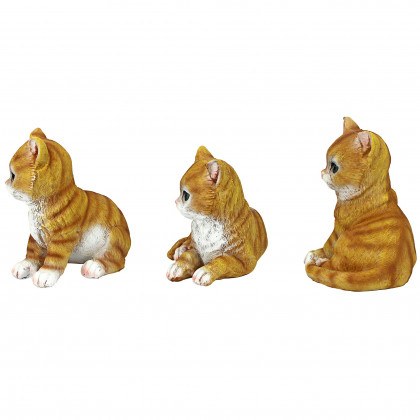 Toscano - Tabby Kitten TripletsBaby Cat Statues