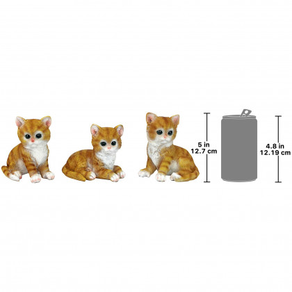Toscano - Tabby Kitten TripletsBaby Cat Statues