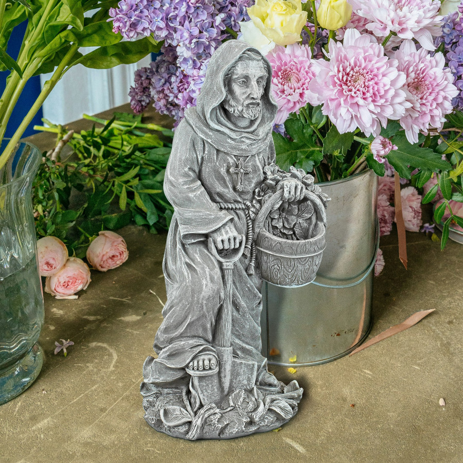 Toscano - St. Fiacre the Gardener Patron Saint Statue