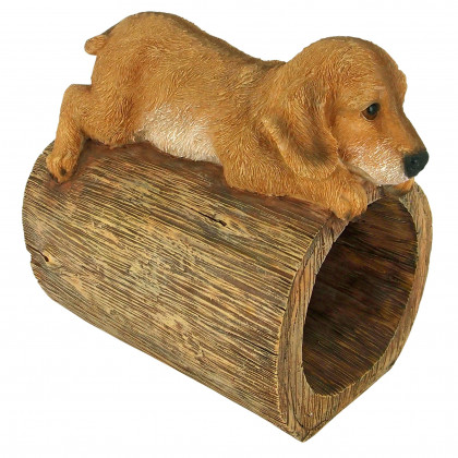 Toscano - Golden Retriever Puppy Dog Gutter Guardian Downspout Statue