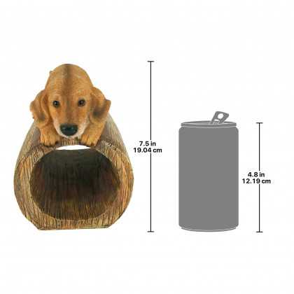 Toscano - Golden Retriever Puppy Dog Gutter Guardian Downspout Statue