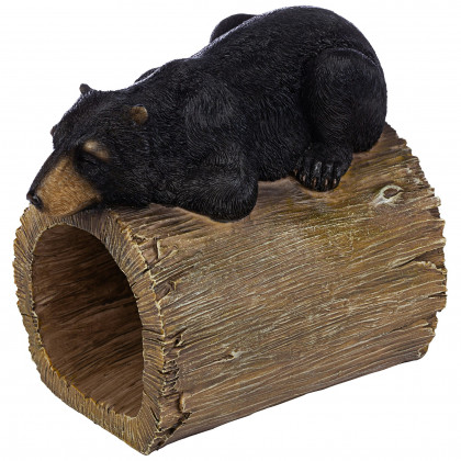 Toscano - Black Bear Gutter Guardian Downspout Statue