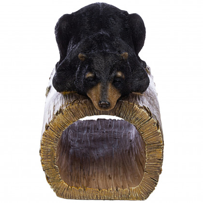 Toscano - Black Bear Gutter Guardian Downspout Statue