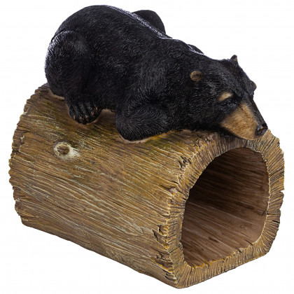 Toscano - Black Bear Gutter Guardian Downspout Statue