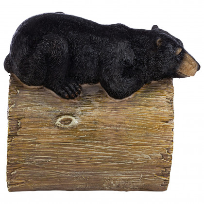 Toscano - Black Bear Gutter Guardian Downspout Statue