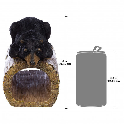 Toscano - Black Bear Gutter Guardian Downspout Statue