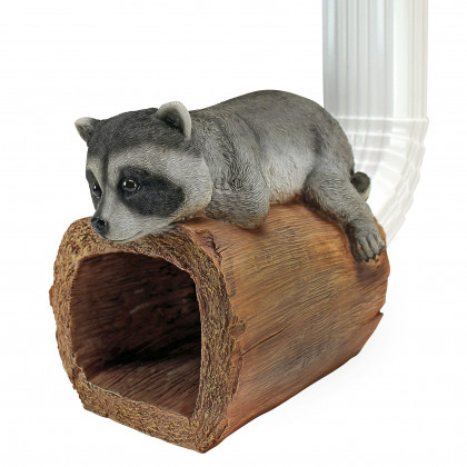 Toscano - Raider the Raccoon Gutter Guardian Downspout Statue