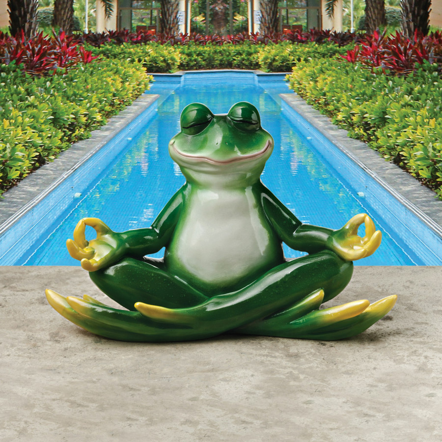 Toscano - Strike a Pose Zen Yoga Frog Statue