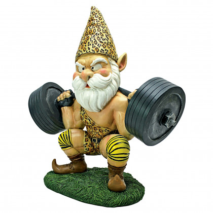 Toscano - Atlas the Athletic Weightlifting Gnome Statue