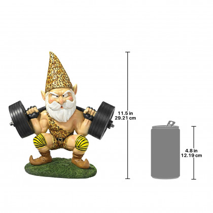 Toscano - Atlas the Athletic Weightlifting Gnome Statue
