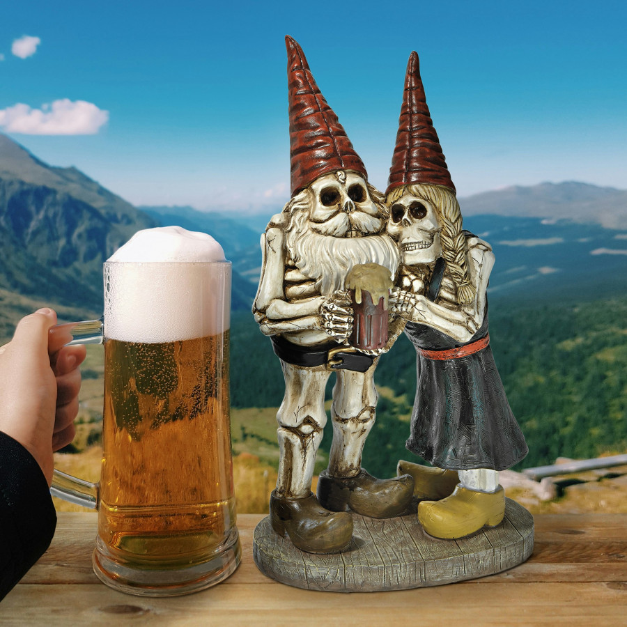 Toscano - Bones and Brew Skeleton Graveyard Gnomes