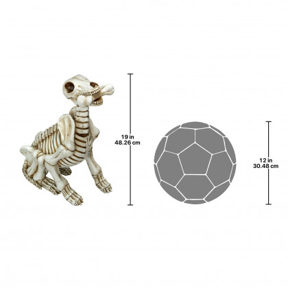 Toscano - Fetchthe Skeleton Dog Statue