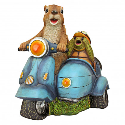 Toscano - Born to be Wild Squirrel on Motorcycle Statue