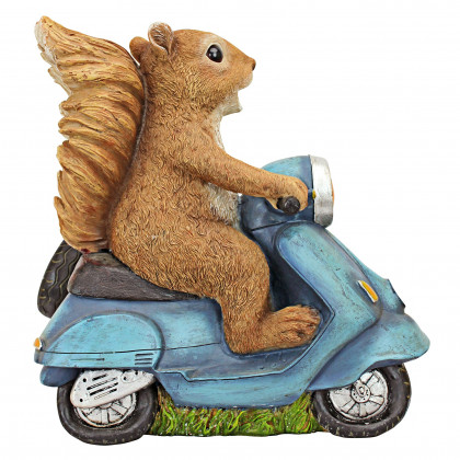 Toscano - Born to be Wild Squirrel on Motorcycle Statue