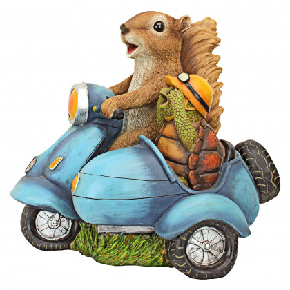 Toscano - Born to be Wild Squirrel on Motorcycle Statue