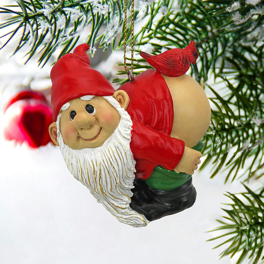 Toscano - Loonie Moonie Gnome Holiday Ornament
