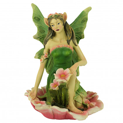 Toscano The Red and Green Fairy of Acorn Hollow Statues - Green