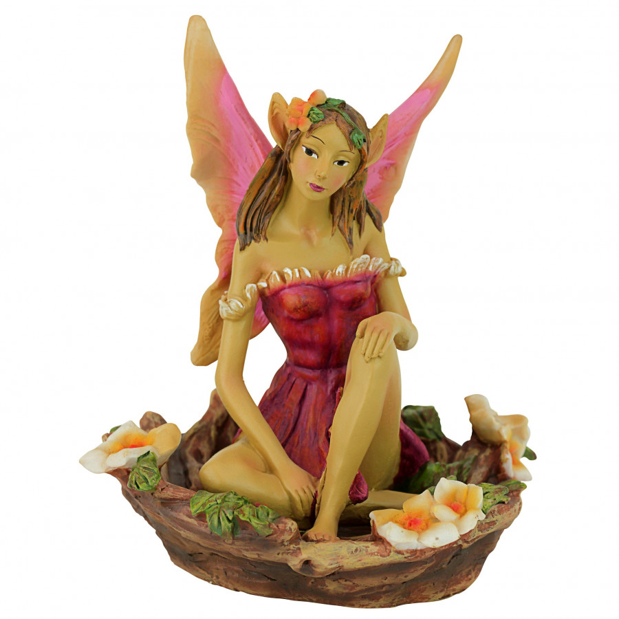 Toscano The Red and Green Fairy of Acorn Hollow Statues - Red