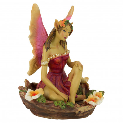 Toscano The Red and Green Fairy of Acorn Hollow Statues - Red