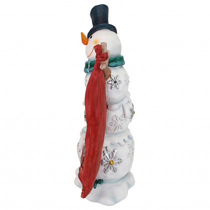 Toscano - Avalanche the Snowman Welcome Sign Statue