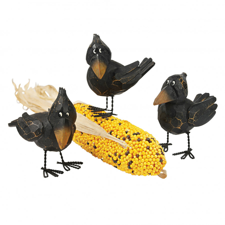 Toscano - Set of 3 Myths and Legends Raven Statues