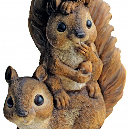 Toscano - Three a Crowd Stacked Squirrel Statue