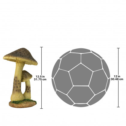 Toscano Mystic Forest Mushroom Statue - Tan
