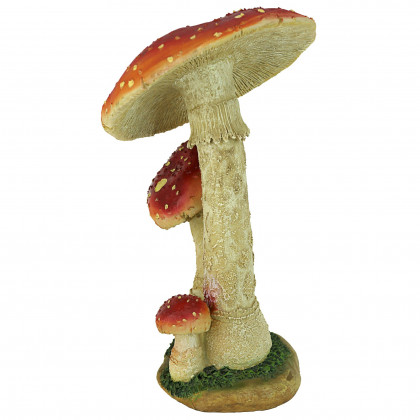 Toscano Mystic Forest Mushroom Statue - Red