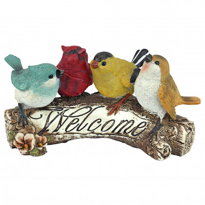 Toscano - Birdy Welcome Sign Statue