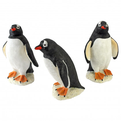 Toscano - Baby Penguin Triplet Statues