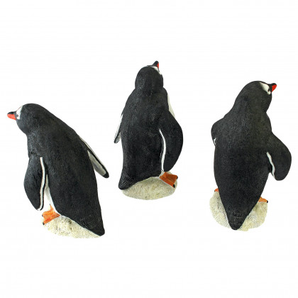 Toscano - Baby Penguin Triplet Statues