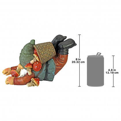 Toscano - Clumsy Karl the Mushroom Hunter Gnome Statue