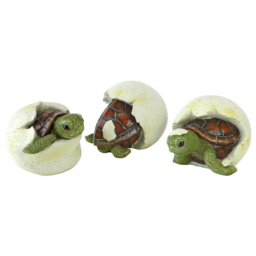 Toscano - Out of the Shell Baby Turtle Triplet Statues