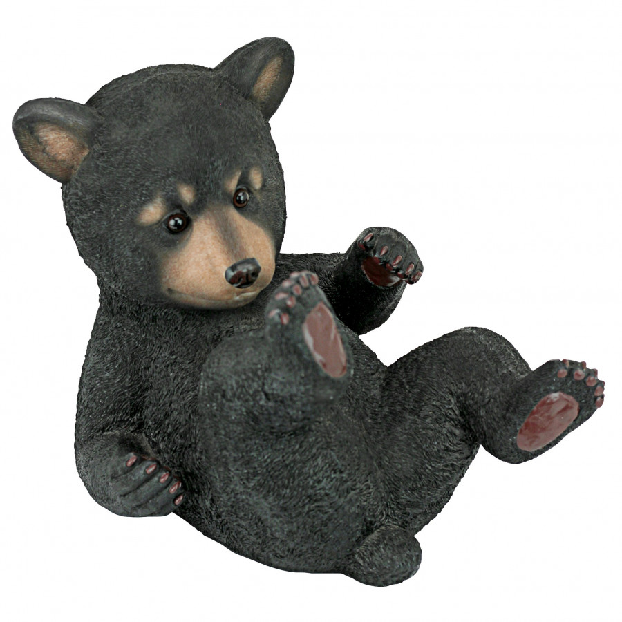 Toscano Roly-Poly Black Bear Cub Statue - Rolling Bear