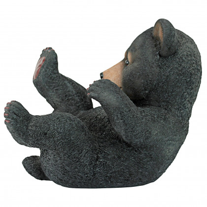 Toscano Roly-Poly Black Bear Cub Statue - Rolling Bear