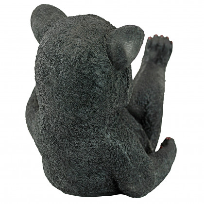 Toscano Roly-Poly Black Bear Cub Statue - Rolling Bear