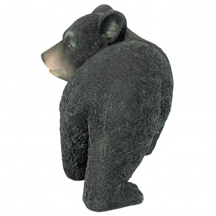 Toscano Roly-Poly Black Bear Cub Statue - Walking Bear