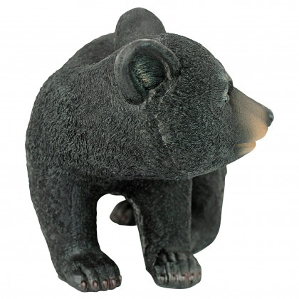 Toscano Roly-Poly Black Bear Cub Statue - Walking Bear