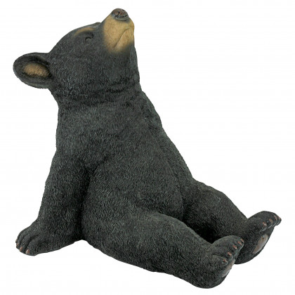 Toscano - Catching Rays Black Bear Cub Statue