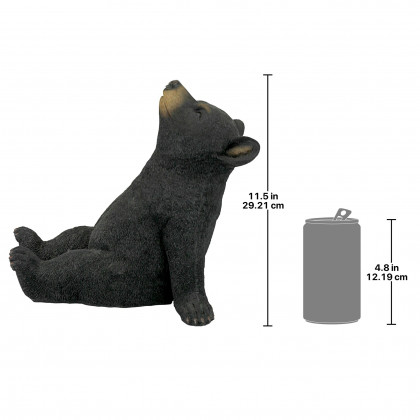 Toscano - Catching Rays Black Bear Cub Statue