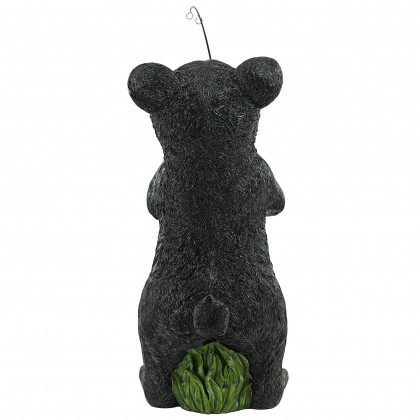 Toscano - Hooked on FishingBlack Bear Cub Fisherman Statue
