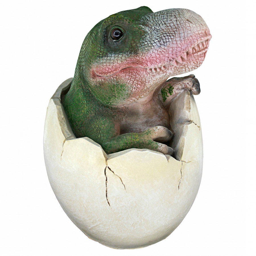Toscano - Baby Tyrannosaurus Rex Dinosaur Egg Hatchling Statue