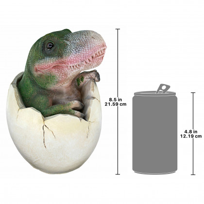 Toscano - Baby Tyrannosaurus Rex Dinosaur Egg Hatchling Statue