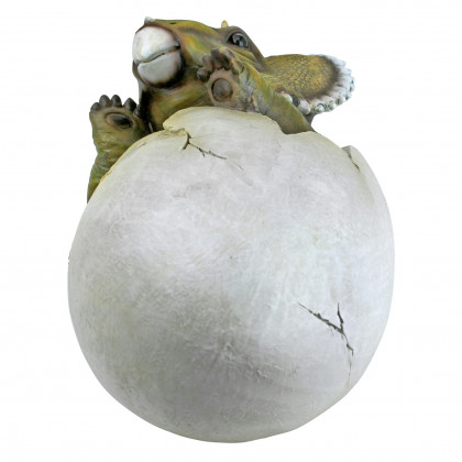 Toscano - Baby Triceratops Dinosaur Egg Hatchling Statue