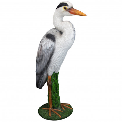 Toscano - Gray Heron Coastal Bird Statue