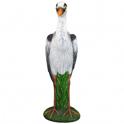 Toscano - Gray Heron Coastal Bird Statue