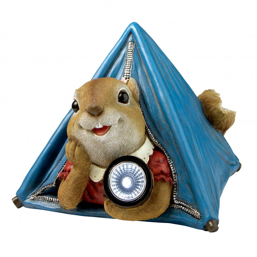 Toscano - Backyard Camper Squirrel Solar Statue
