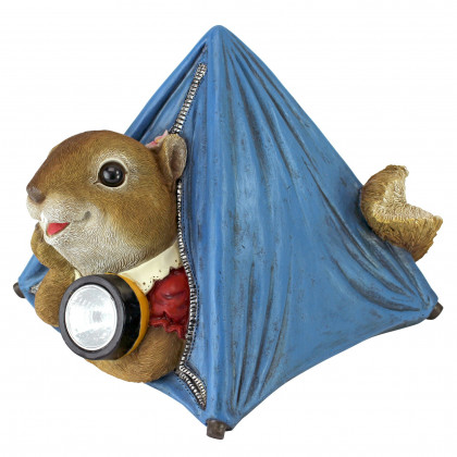 Toscano - Backyard Camper Squirrel Solar Statue